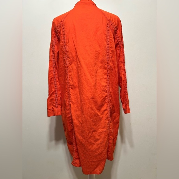 Melissa Odabash Emily Crochet Trim Lace Eyelet Cotton Button Up Shirt Dress - Picture 9 of 13